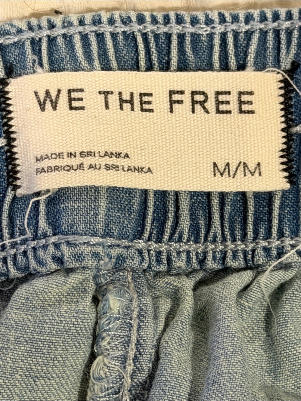 Free People Light Blue Button-Front Denim Shorts - Picture 3 of 3